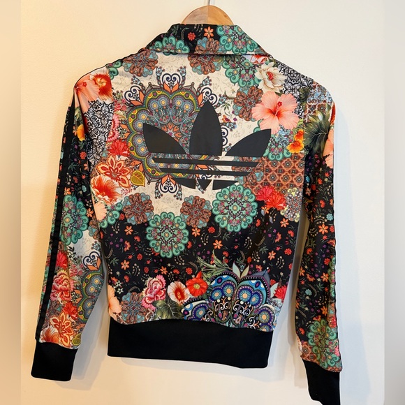 Adidas FARM Rio Jardim Agharta Firebird Floral Track Originals Jacket Size XS - Picture 4 of 13